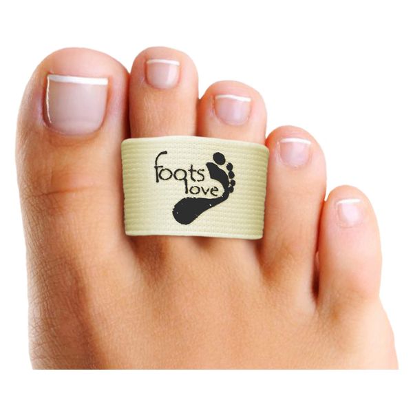 FOOTS LOVE - Broken Toe Splints. Crooked Toe Separator Hammer Toe Straightener Wraps. The Only Copper Align, Protect & Heal Brace. Even Better Now With No Slip !