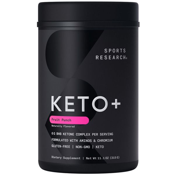 Keto Plus Fruit Punch 30srv Exogenous Ketones Electrolyte Powder Hydration