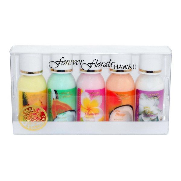 Forever Florals Assorted Fragrances - 5 Bottle Hawaiian Lotion Gift Set