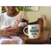 Triple Gifffted Best Ever Grandparents Gifts from Grandkids, Grandma and Grandad Coffee Mugs, Gift Idea on Christmas from Grandchildren, Grandson, Granddaughter, Mothers Day, Ceramic Cup, 380ML