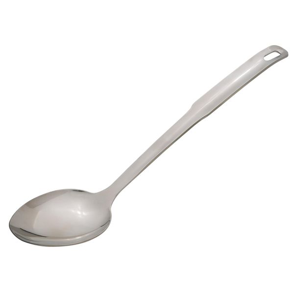 HIC Kitchen Solid Serving Spoon with Long Handle, 18/8 Stainless Steel, 12.5-Inch