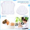 Jetec 2 Pieces Inflatable Bath Pillow for Tub Pillows Neck Support Spa Pillow Bathtub Soft Bath Cushion for Women Bathroom Supplies,Large and Small Size (White)