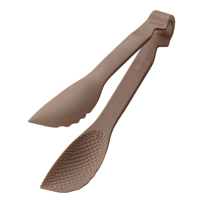 Endoshoji Magic Serving Tongs, Brown, 7.9 inches (20 cm), Material: Polypropylene Resin, Double Embossed, Country of Origin: Japan (Tsubame Sanjo)