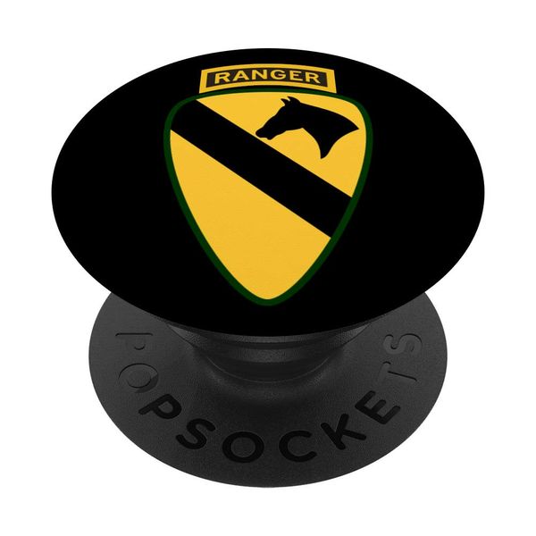 1st CAV Patch - US Army Cavalry with Ranger Tab PopSockets Swappable PopGrip
