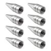 8 Pack Silver Long Spiked Valve Stem Caps Metal Thread Kit/Set for Rim/Wheel/Tires