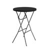 32'' Round Black Plastic Bar Height Folding Table - Cocktail Plastic Table
