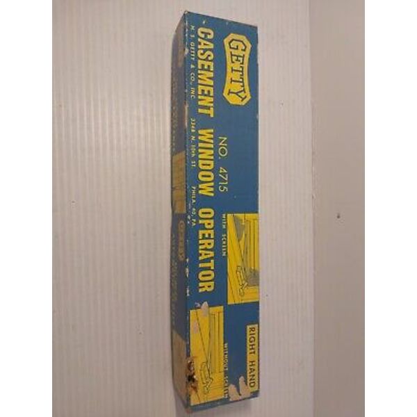 Vintage Getty #4715 Casement Window Operator, NOS