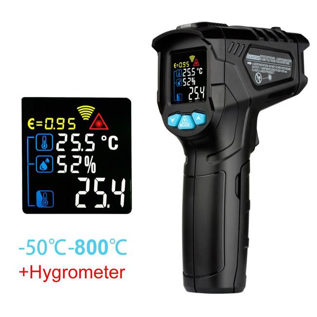 Infrared Thermometer 800 degree /1112 Fahrenheit High Temperature Meter  Digital Thermometer Gun Handheld Non-contact Termometro