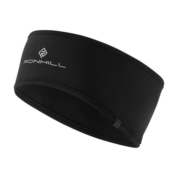 Ronhill Unisex Wind-block Headband, All Black, S M UK