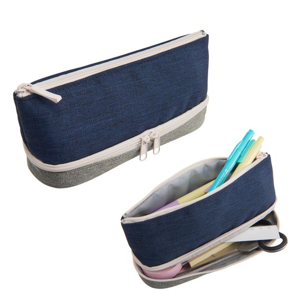 Raymay Fujii FY366K Pencil Case, 2-Layer, Navy