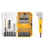Driving Bit And Black Oxide Drill Bit Set With Right Angle Adapter And ToughCase