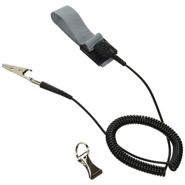 HAKKO No. 442B-06 Wrist Strap, 3.9 ft (1.5 m) Cord, Gray