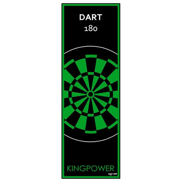 Kingpower Dart Teppich Matte Steeldart Zubehör Grün Dartpfeile Dartboard Dartteppich Target Oche Darts Abwurflinie Schutz Gummi Boden Dartscheibe 237 x 80 cm