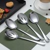 Serving Spoons 4 Pieces, Kyraton Serving Spoon, Include 2 Serving Spoon and 2 Slotted Spoons, Stainless Steel Serving Utensils, Serving Set Packing of 4