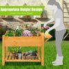 Raised Garden Bed Elevated Planter Box Kit w/8 Grids & Folding Tabletop