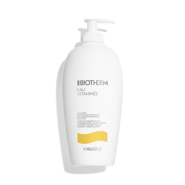 Biotherm Eau Vitaminee Body Milk, feuchtigkeitsspendende Körperlotion für Damen, revitalisierende Körpermilch mit Life Plankton und Panthenol, für ein geschmeidiges Hautgefühl, 400 ml