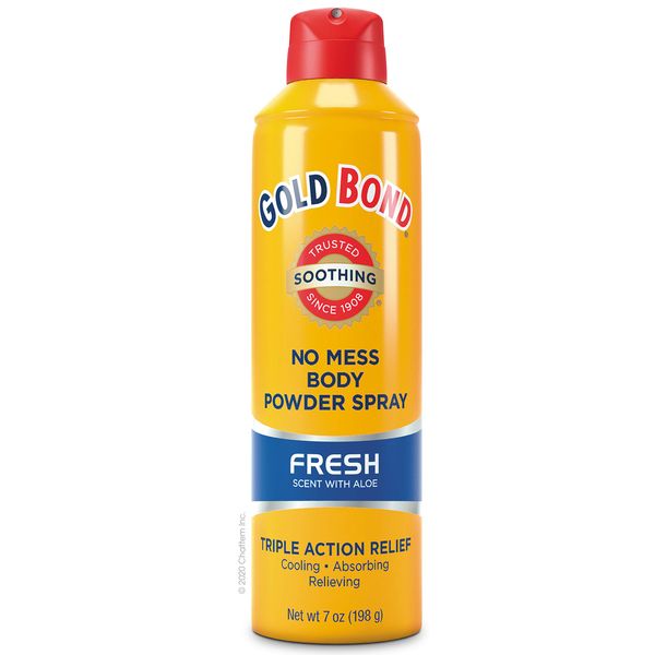 Gold Bond No Mess Body Powder Spray 7 oz., Fresh Scent With Aloe