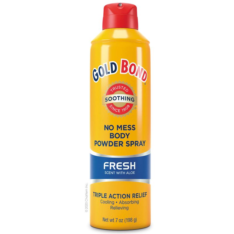 Gold Bond No Mess Body Powder Spray 7 oz., Fresh Scent With Aloe