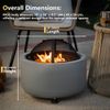 Fire Pit Heater Backyard Wood Burning Patio Deck Stove Fireplace Table Firepit