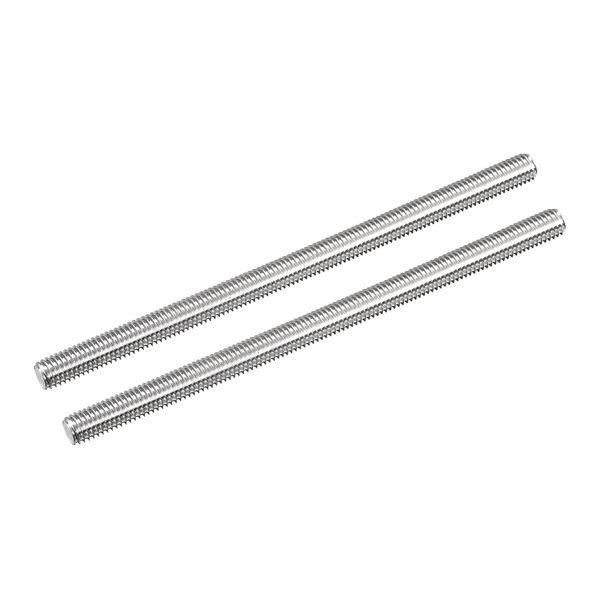 uxcell Full Thread Rod, Right Threaded Rod, Rod Stud 304 Stainless Steel, M8 x 140mm, 1.25mm Thread Pitch, 2 Pieces