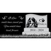 Pet memorial Engraved Marker, headstone Granite gravestone, Newfoundland