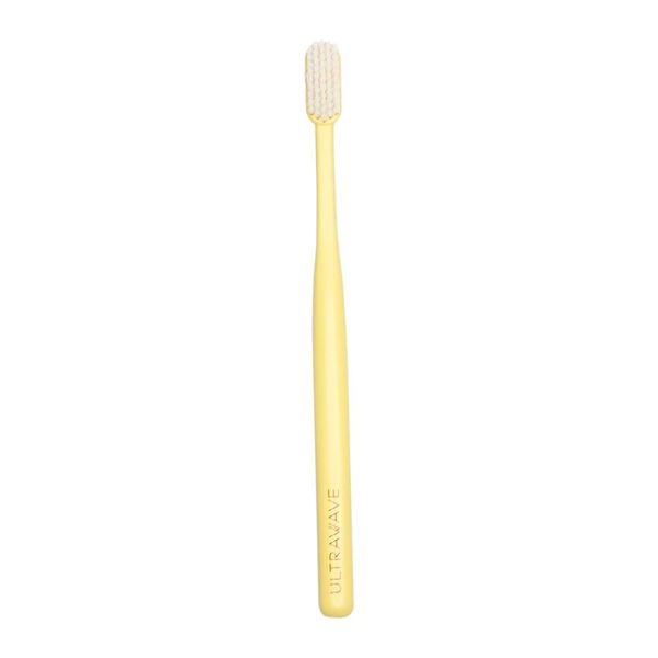 MEDIK ULTRAWAVE Toothbrush with Tongue Brush, Extra Fine Gum Bristle, Thin Head, Yellow MDK-UW01YR