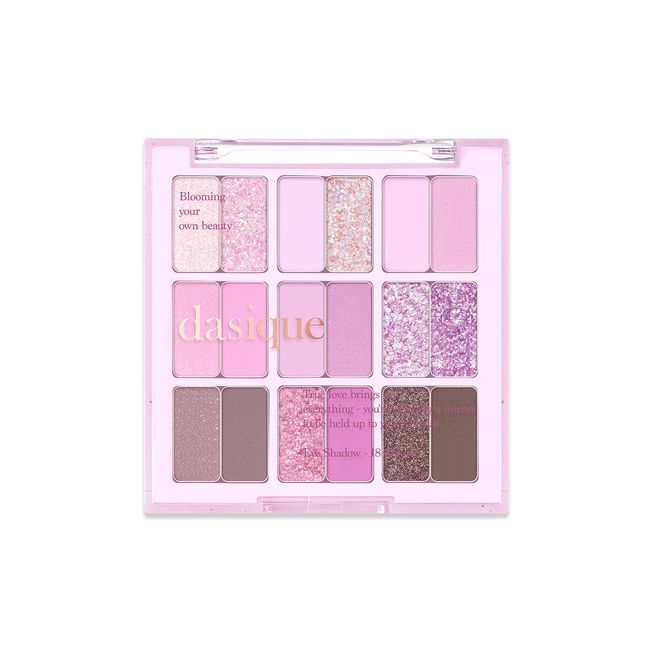 [Official Japan/Domestic Shipping] dasique Eye Shadow Palette 18 Berry Smoothie Eye Shadow Tear Bag Pink Berry Brevet Eye Make Gift 9 Color Palette 18 Colors Bescos Hebei Make Korean Makeup Lame Korean Cosmetics 2023 New Spring Free Shipping