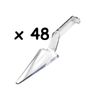 Party Essentials Heavy Duty Clear Plastic Cake Server Cutter Lifter ~ 48 Pieces 