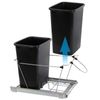 Double Pullout Trash Kitchen Container Can Under Counter Sliding Waste 35 Quarts