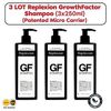 3 LOT Replexion GrowthFactor Shampoo (3x250ml) (Patented Micro Carrier) NEW!!!