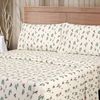 Mainstays 3-Piece Flannel Sheet Set, Ski pine trees, Twin Size NWT