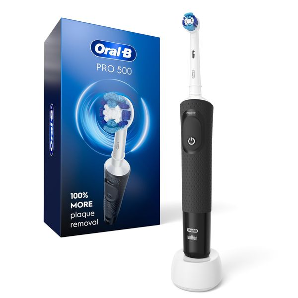 Oral-B Pro 500 Electric Toothbrush with (1) Brush Head, Rechargeable, Black