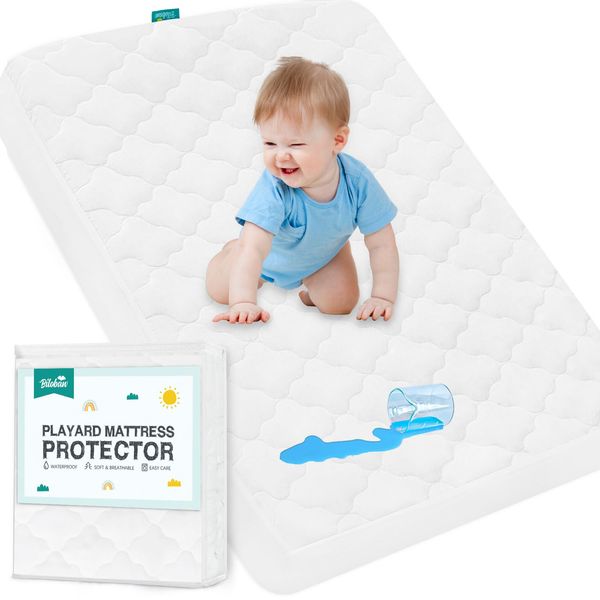 Waterproof Pack and Play Mattress Pad Cover, Pack and Play Sheet Quilted 39" x 27" Compatible with Graco Pack n Play Playard | Mini Crib Mattress