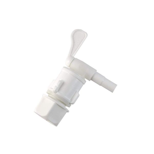 White Quickserve Tap with Sediment Trap Back Nut for Fermentation Vessel or Pressure Barrel Homebrew Home Brew Quick Serve Beer Wine Cider Lager