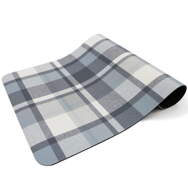 Yokozuna Creation Soft Bath Mat with Diatomaceous Earth Powder (Tartan)