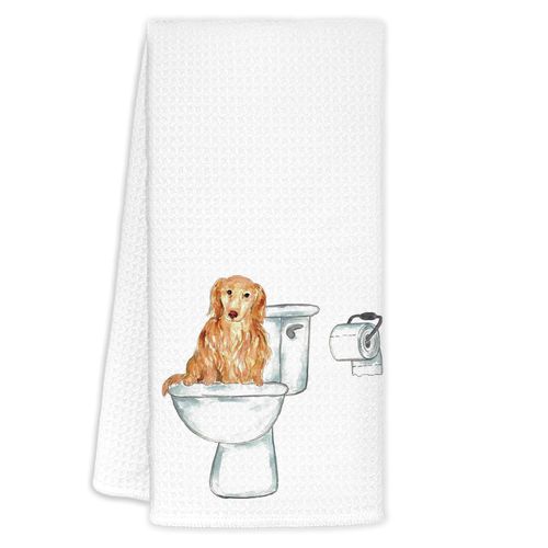 KRHFG Golden Retriever Gifts Hand Towels Decorative, Dog Bathroom Decor, Golden Retriever Gifts for Women Decorative Hand Towels Drying Cloth for Kids Toddler Bath Room Washroom, 16x24 Inch