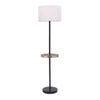 Quality Craft Stick Floor Lamp with Linen Shade and 11 Inch Base