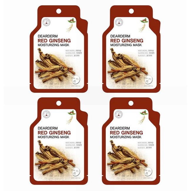 Dearderm Red Ginseng Moisturizing Mask (4pc)