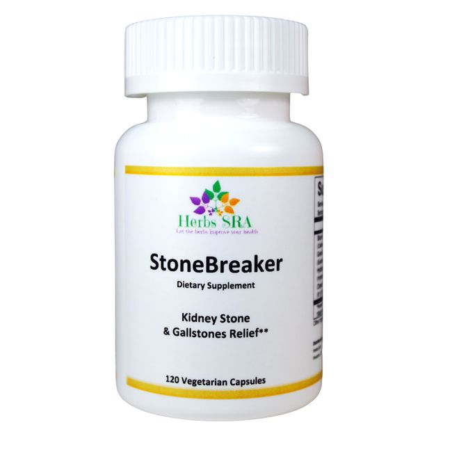 STONE BREAKER, 120 Capsules, Kidney Stone Remover, Gallbladder Cleanser Formula.