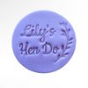 Personalised Hen Do Fondant Stamp with Half Flowers (Small - 6cm)
