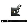 2" Self Locking Gravity Gate Door Latch Bolt-on Black Powder Coat Pin Included