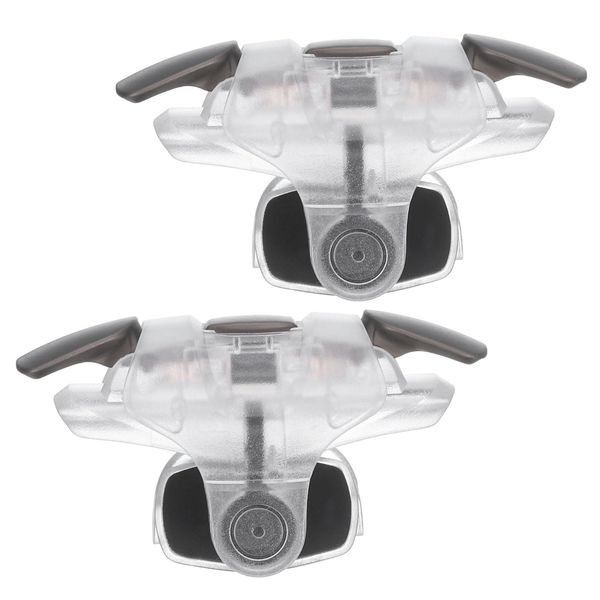 sourcing map Gaming Trigger Mobile Game Controller 3rd Double Side Fire Keys Shooter Sensitive Clear for 4.7-6.5 Inch Cell Phone
