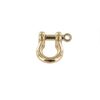 B7485 1/4" Gold Plate, Shackle w/Screw Pin, Solid Brass-LL