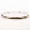 Mino Ware K52025 White Karatsu Oval Plate with Polka Dots