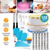 108Pcs DIY Baking Cupcake Cake Decorating Supplies Tool Kit Turntable Stand Pen