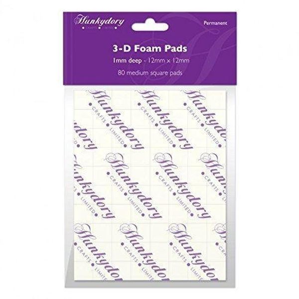 HunkyDory Crafts Foam Pads - 1mm Deep - Size 12mm x 12mm