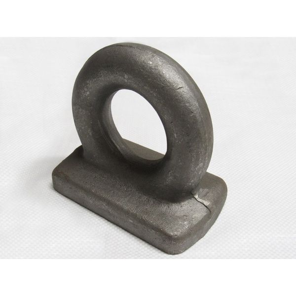 Rectangular Base Deckplate 3/4'' 7.5T Proof Load - 19MM Eye Plate Lashing Weld On Deck Self Colour