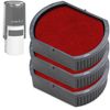E/R17 Replacement Pad Compatible for 2000 Plus Printer R17 - Water Based - Pack of 3 - Red