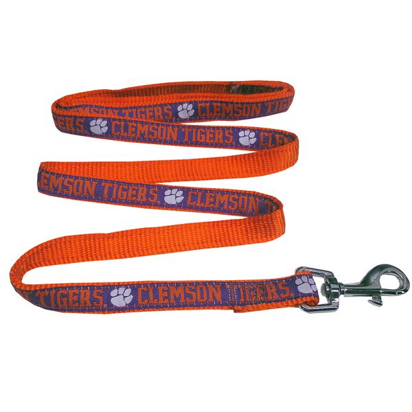 Pets First Collegiate Pet Accessories, Dog Leash, Clemson Tigers, Large