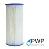 Pleated Poly Water Filter Cartridge 10x4.5" 50 Micron 20 Pack